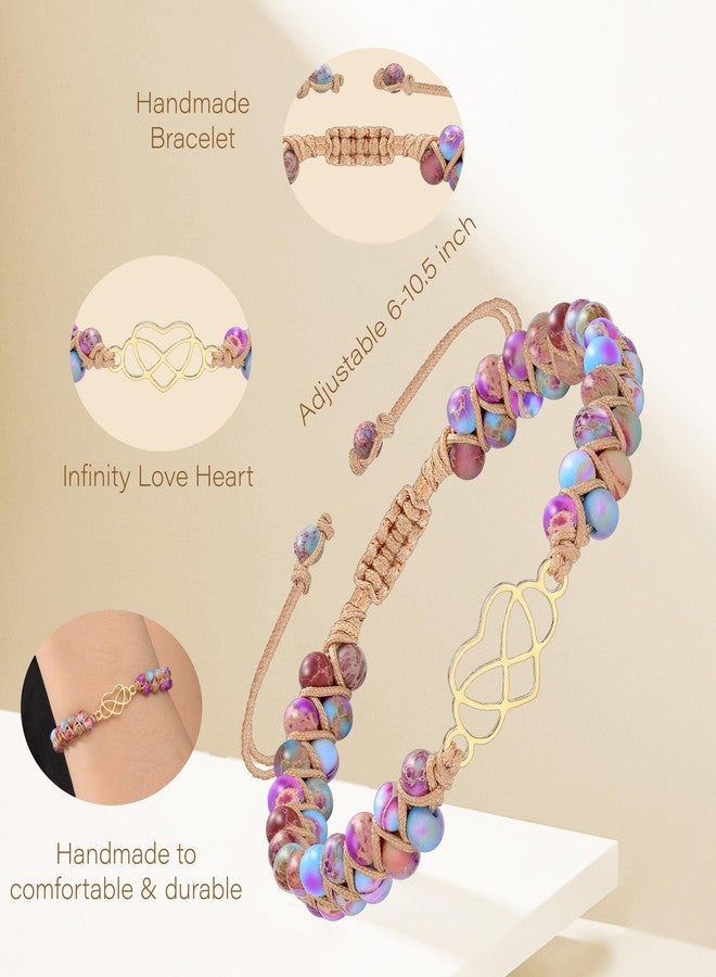 Sistble Valentines Day Daughter Gifts from Mom, Valentine Gifts for Daughter Bracelet, To My Bracelet I Love You Gift for Her Christmas Stocking Stuffers Beaded Bracelets Infinity Heart Birthday Gift - Image 4